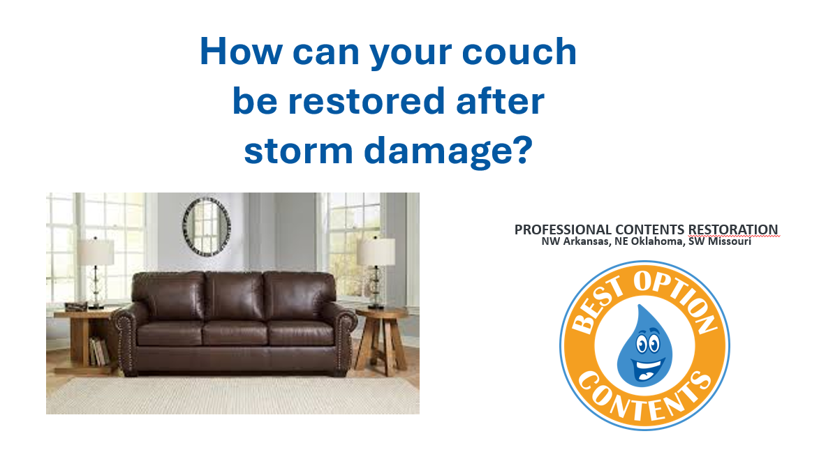 How can your couch be restored after storm damage?